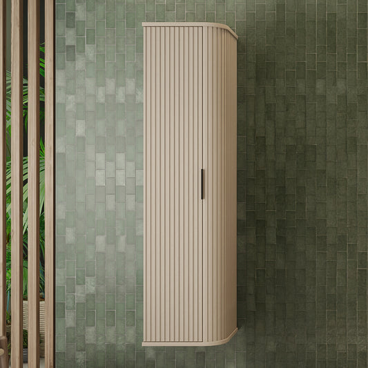 Elegance Glamour Style Tall Bathroom Wall Cabinet - Cashmere