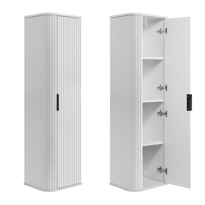 Elegance Glamour Style 2 Bathroom Wall Cabinets Set 35cm & 120cm - White