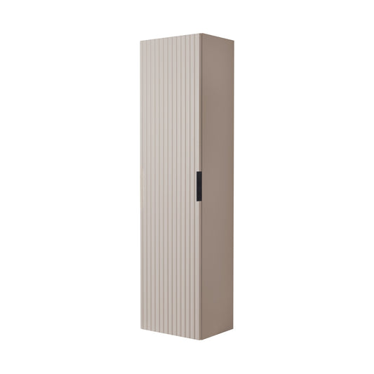 Flow Wall-Mounted Tall Bathroom Cabinet 136cm - Cashmere