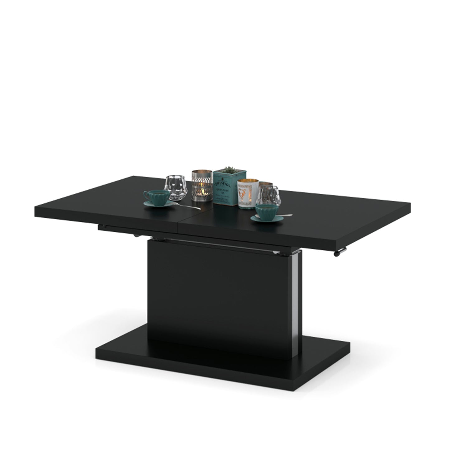 Astrid 70 - 2 in 1 Extending Coffee / Dining Table - Black Matt