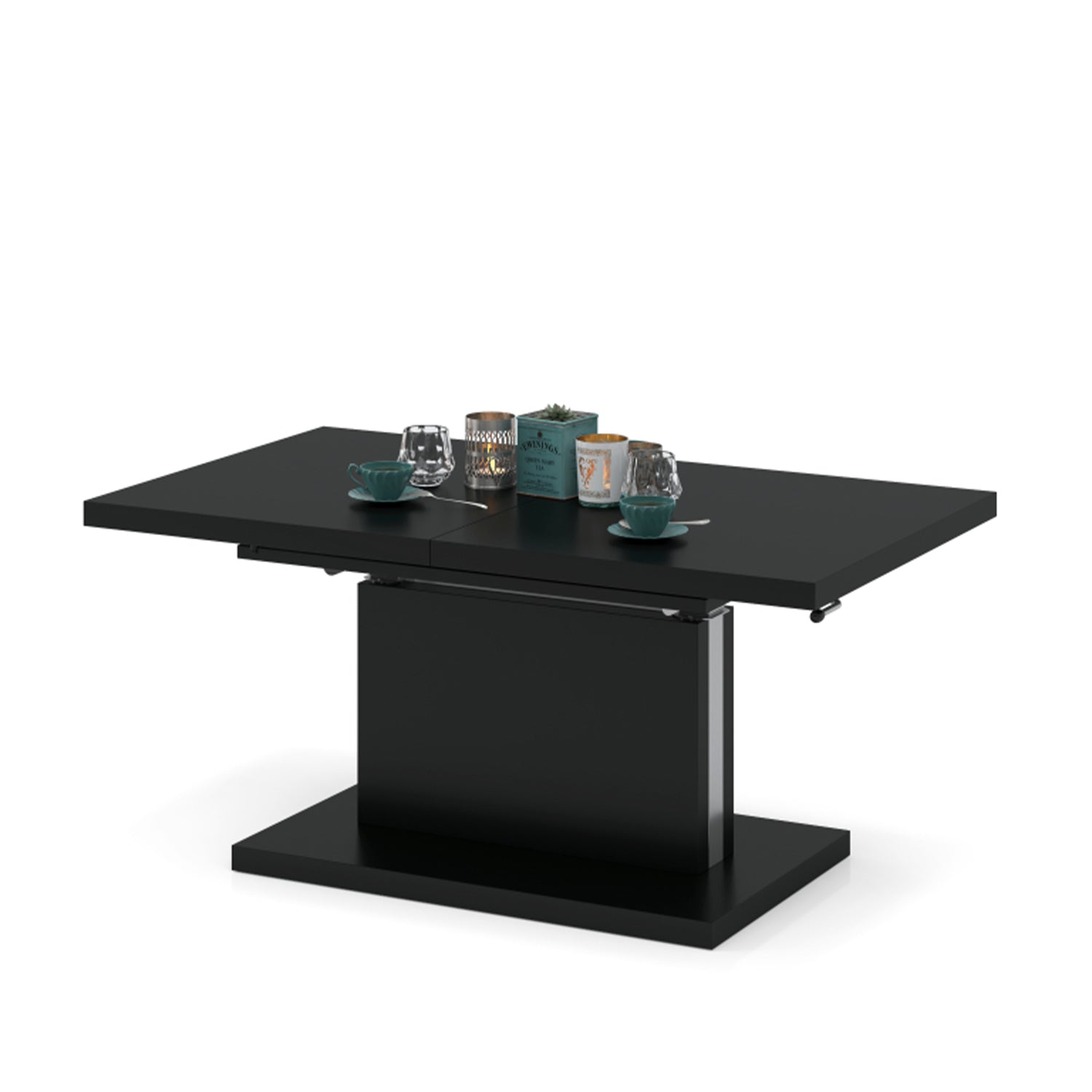 Astrid 70 - 2 in 1 Extending Coffee / Dining Table - Black Matt