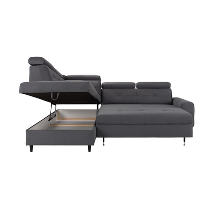 Matras Corner Sofa Bed with Storage- Dark Grey