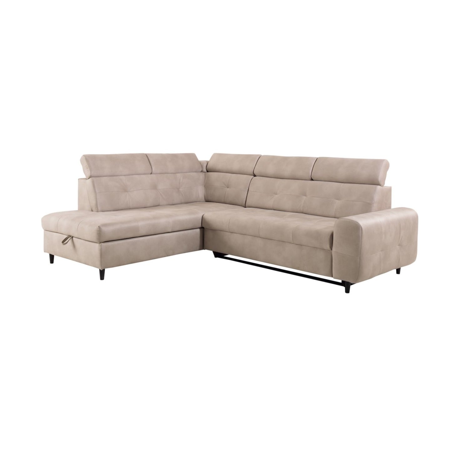 Matras Corner Sofa Bed with Storage- Beige