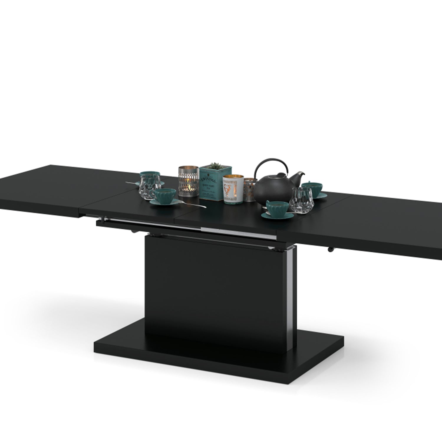 Astrid 70 - 2 in 1 Extending Coffee / Dining Table - Black Matt