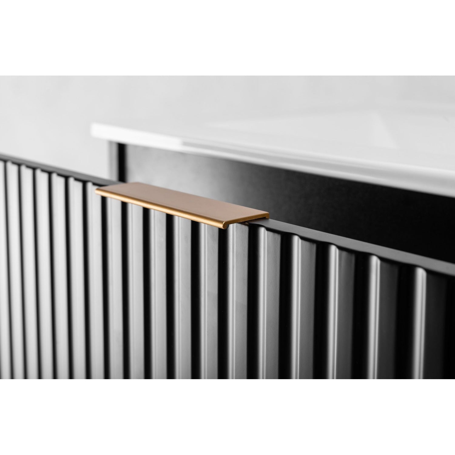 Flow Wall-Mounted 2 Drawer Bathroom Vanity Cabinet with Basin 80cm - Black