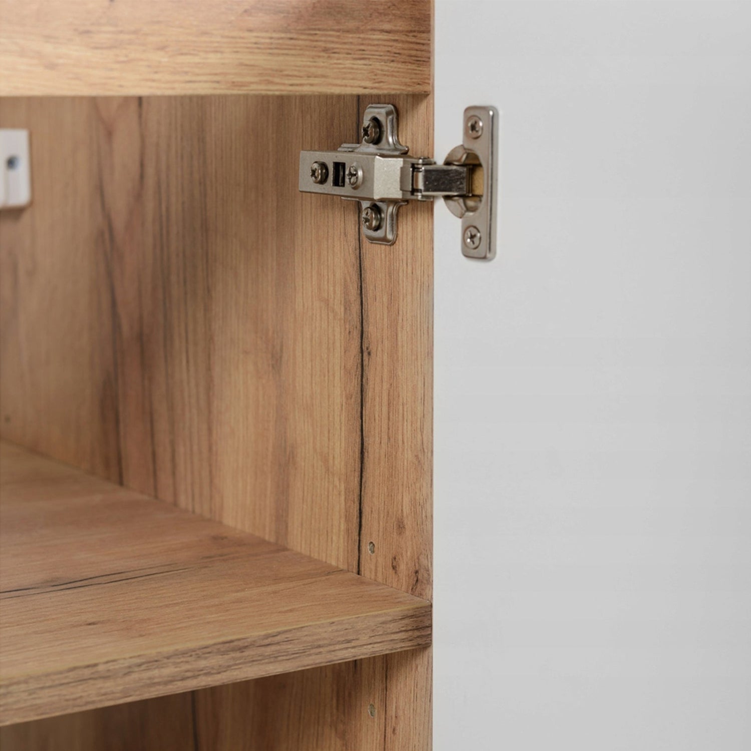 Flow 1 Door Fluted Bathroom Vanity Cabinet 40cm - Gold Craft Oak