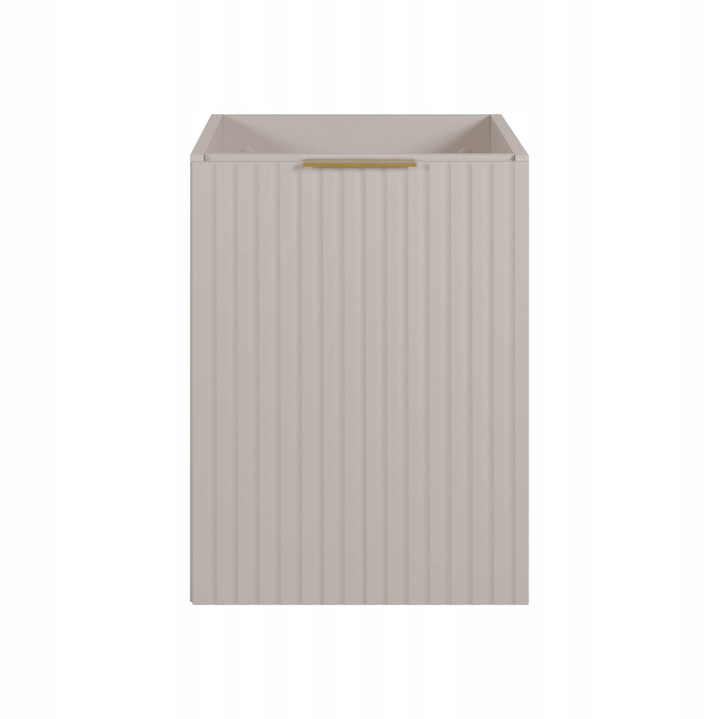 Flow 1 Door Fluted Bathroom Vanity Cabinet with Worktop 40cm - Cashmere