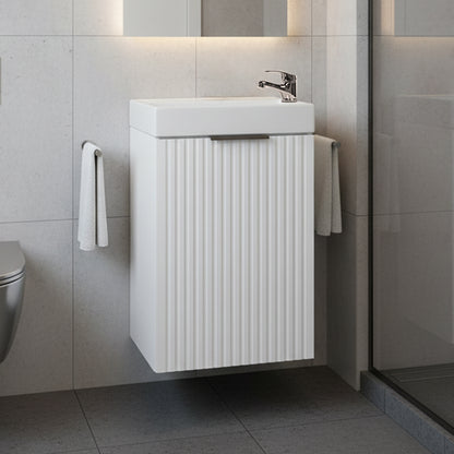 Agis Compact Bathroom Vanity 40cm Cabinet with Basin - White