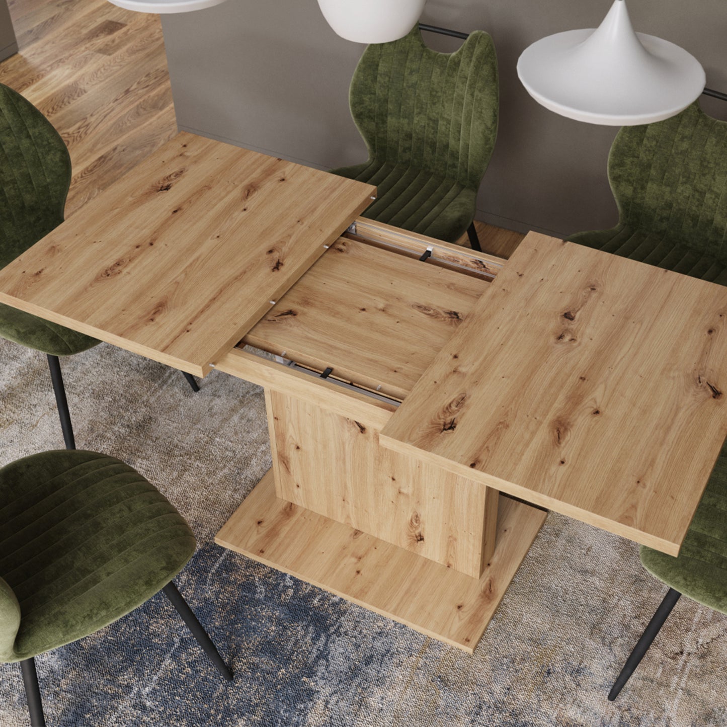 Astrid Mini - 2 in 1 Extending Coffee / Dining Table - Artisan Oak