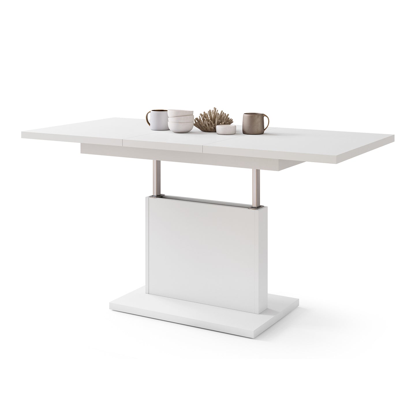 Astrid Mini - 2 in 1 Extending Coffee / Dining Table - White