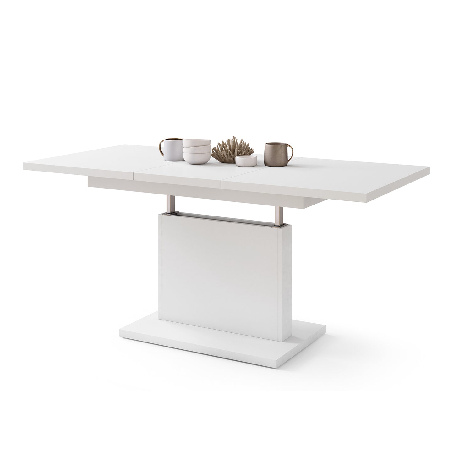 Astrid Mini - 2 in 1 Extending Coffee / Dining Table - White