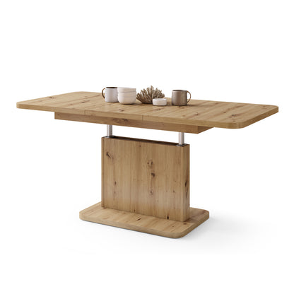 Astrid Mini Z- Rozkładany Stolik Kawowy i Jadalniany 2 w 1 - Dąb Artisan