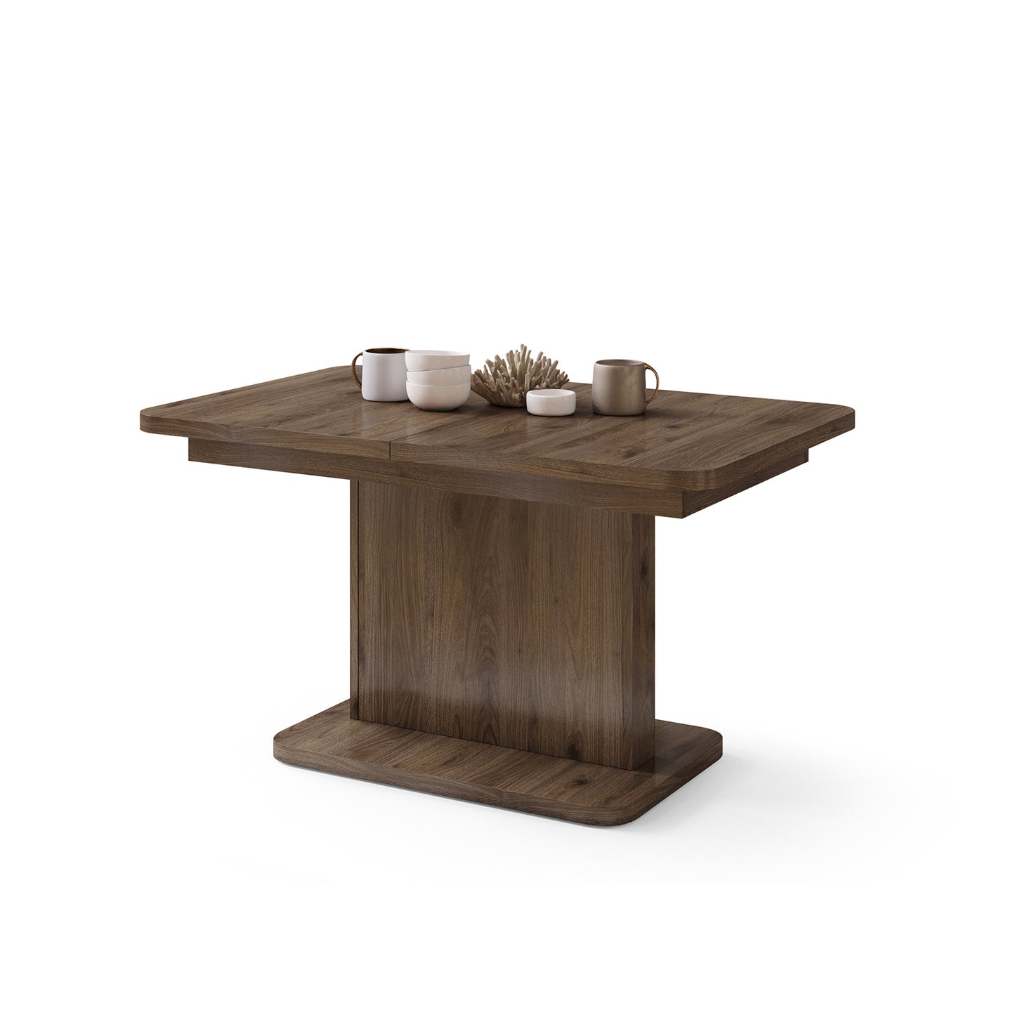 Astrid Mini Z - 2 in 1 Extending Coffee / Dining Table - Elegant Walnut