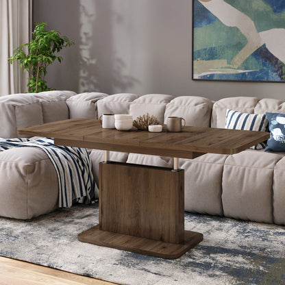 Astrid Mini Z - 2 in 1 Extending Coffee / Dining Table - Elegant Walnut