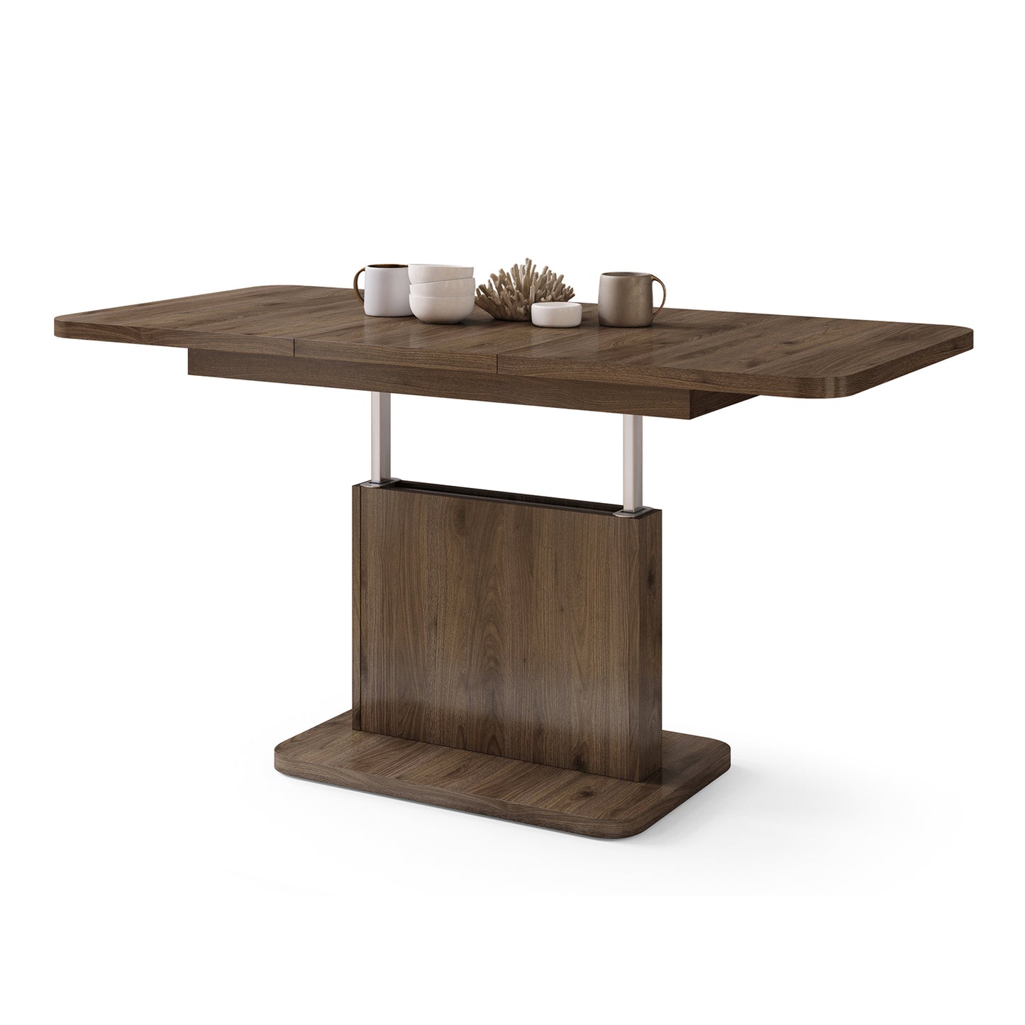 Astrid Mini Z - 2 in 1 Extending Coffee / Dining Table - Elegant Walnut