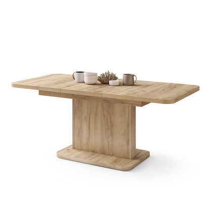 Astrid Mini Z - 2 in 1 Extending Coffee / Dining Table - Gold Craft Oak