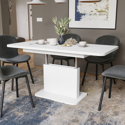 Astrid Mini Z - 2 in 1 Extending Coffee / Dining Table - White
