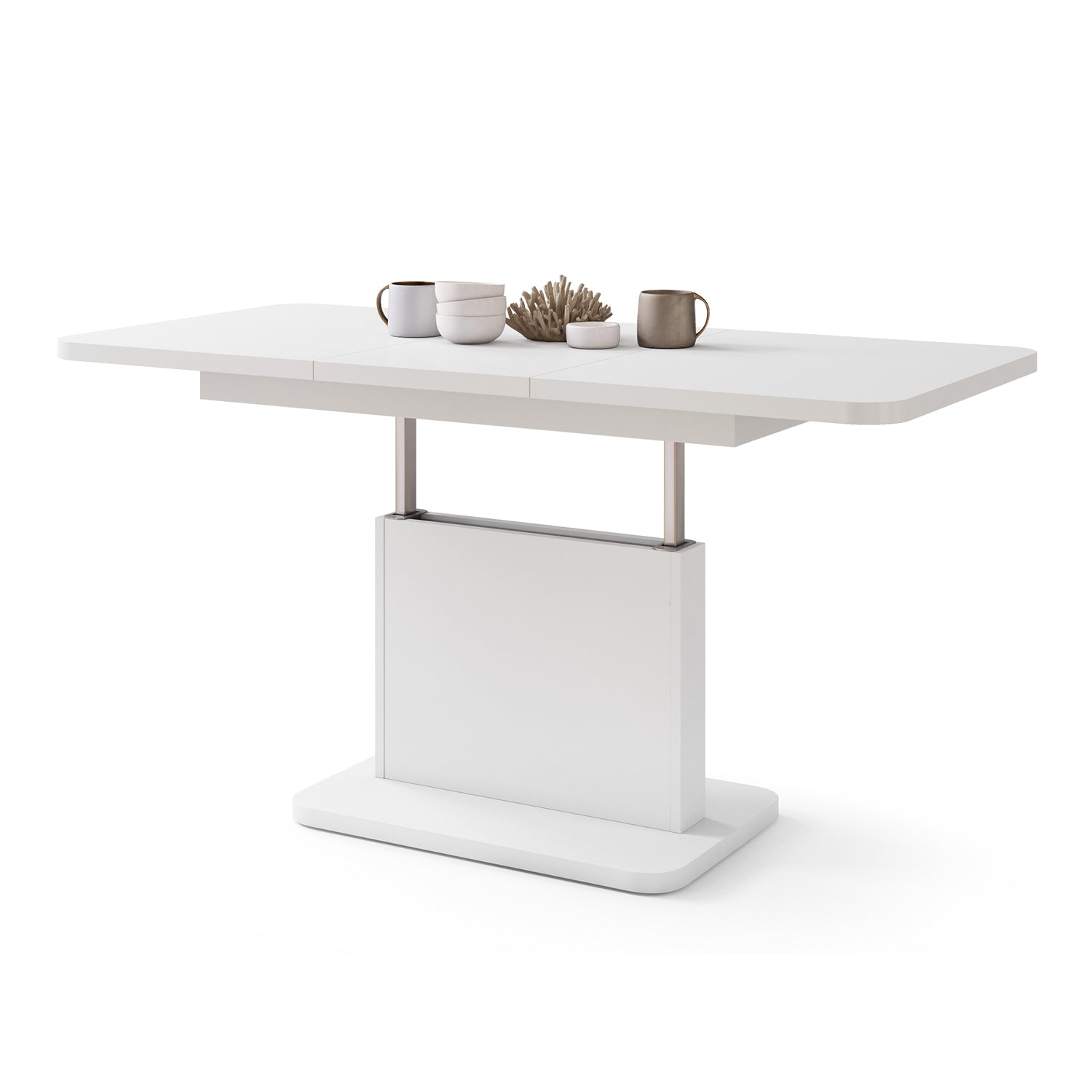 Astrid Mini Z - 2 in 1 Extending Coffee / Dining Table - White