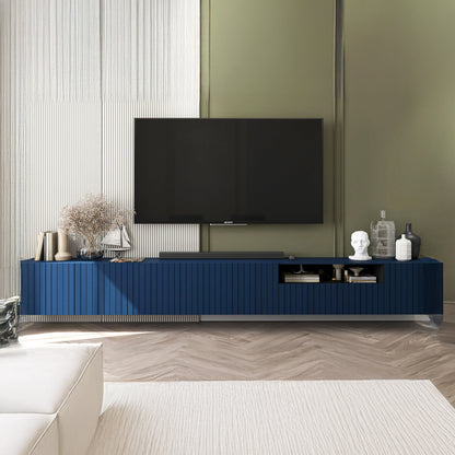 Elpis Glamour TV Cabinet Media Unit Extra Long 300 cm Wall Mounted - Navy Matt