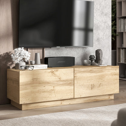 Enjoy Minimalist Stand TV Unit 2-Door Design - Oak Artisan