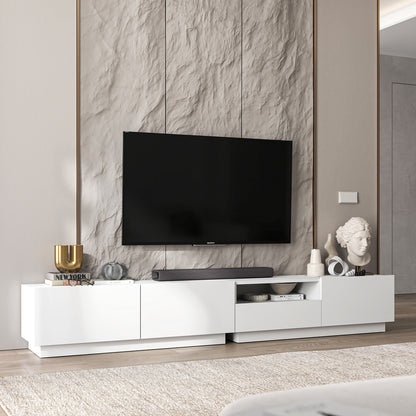 Enjoy 240 Modern Style TV Stand Unit with Open Shelf - White