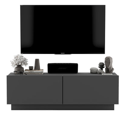 Enjoy Minimalist Stand TV Unit 2-Door Design - Graphite