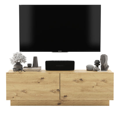 Enjoy Minimalist Stand TV Unit 2-Door Design - Oak Artisan