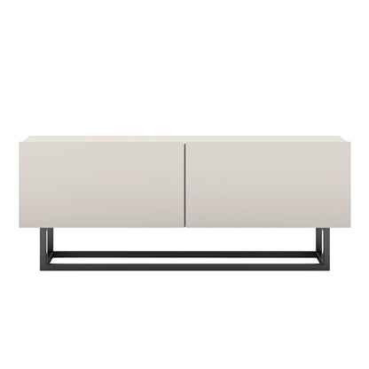 Enjoy Minimalist Freestanding TV Unit with Metal Base – Cashmere