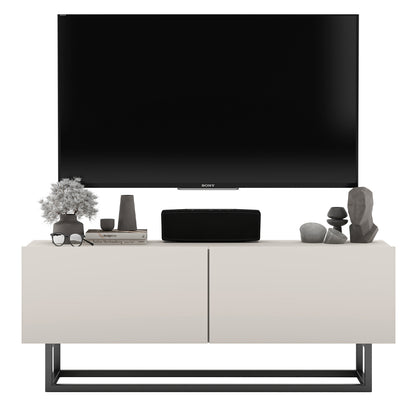 Enjoy Minimalist Freestanding TV Unit with Metal Base – Cashmere