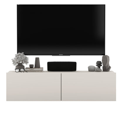 Enjoy Minimalist Stand TV Unit 2-Door Design - Cashmere