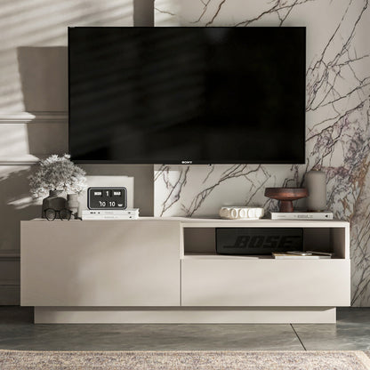 Enjoy Minimalist Stand TV Unit with Open Shelf 120cm - Cashmere