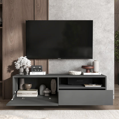Enjoy Minimalist Stand TV Unit with open shelf - Graphite