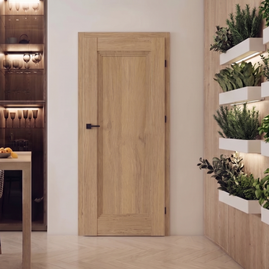 Fado Internal Rebated Door Set with Frame and Handle - Bavaria Oak