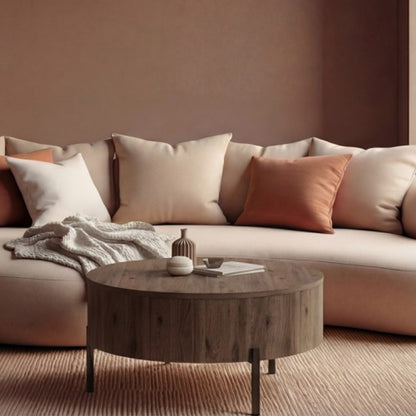 Frida Modern Coffee Table with Hidden Storage - Elegant Walnut