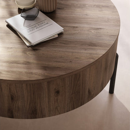 Frida Modern Coffee Table with Hidden Storage - Elegant Walnut