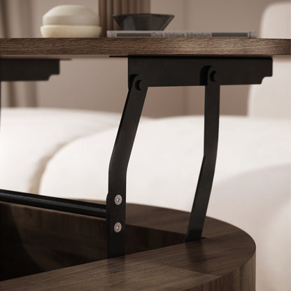 Frida Modern Coffee Table with Hidden Storage - Elegant Walnut