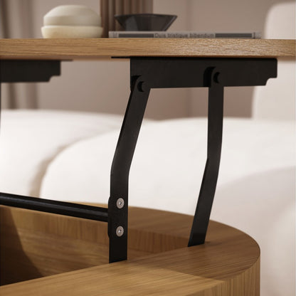 Frida Modern Coffee Table with Hidden Storage - Natural Oak