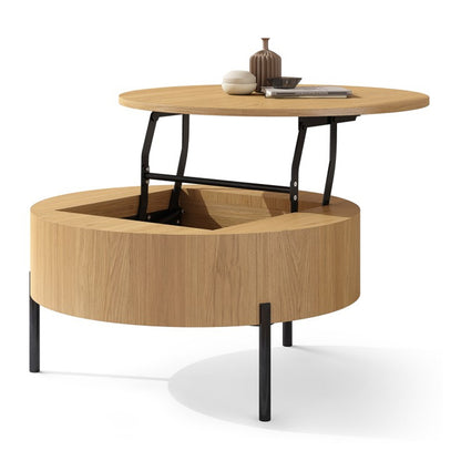 Frida Modern Coffee Table with Hidden Storage - Natural Oak
