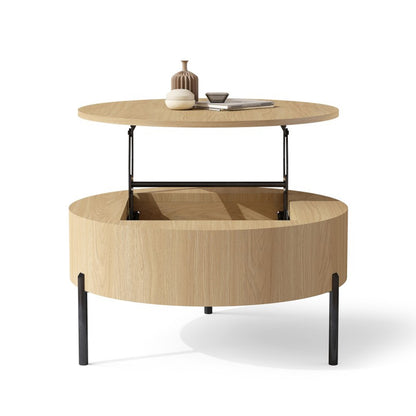 Frida Modern Coffee Table with Hidden Storage - Oasis Oak