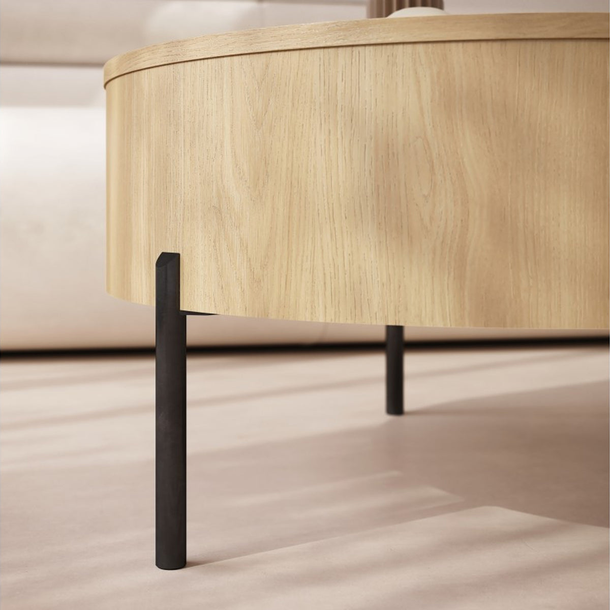 Frida Modern Coffee Table with Hidden Storage - Oasis Oak