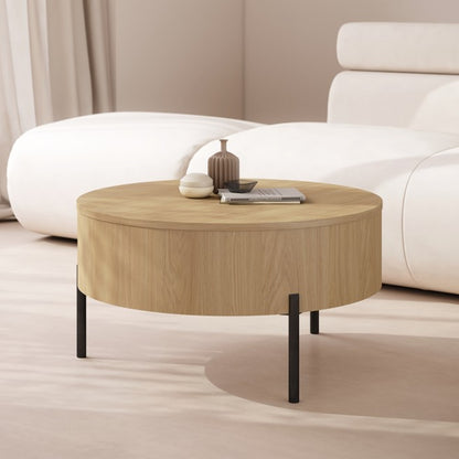 Frida Modern Coffee Table with Hidden Storage - Oasis Oak