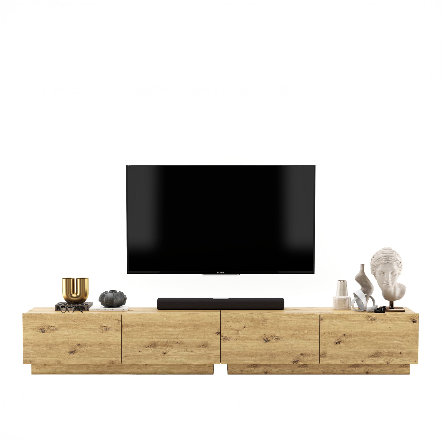 Enjoy 240 Modern Style TV Stand Unit with 4 doors - Oak Artisan