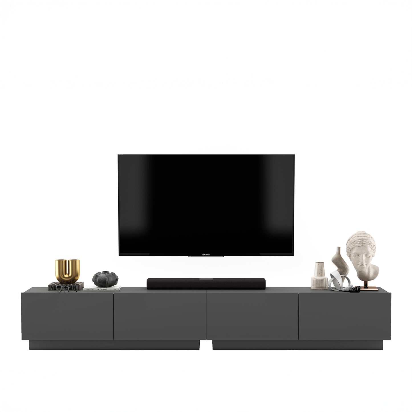 Enjoy 240 Modern Style TV Stand Unit with 4 doors - Graphite