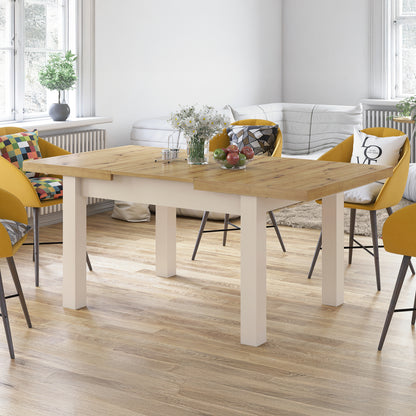 Royal Modern Extendable Dining Table – Oak Artisan / Beige