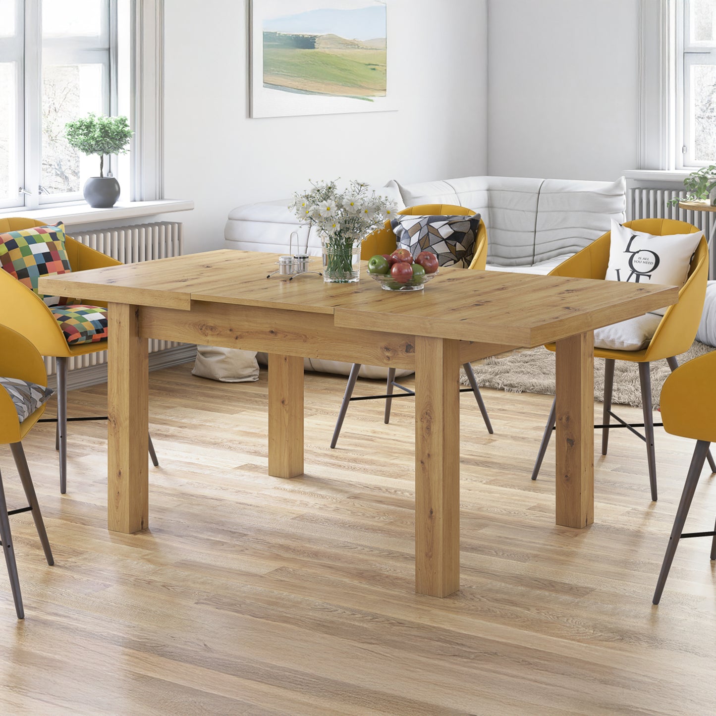 Royal Modern Extendable Dining Table – Oak Artisan