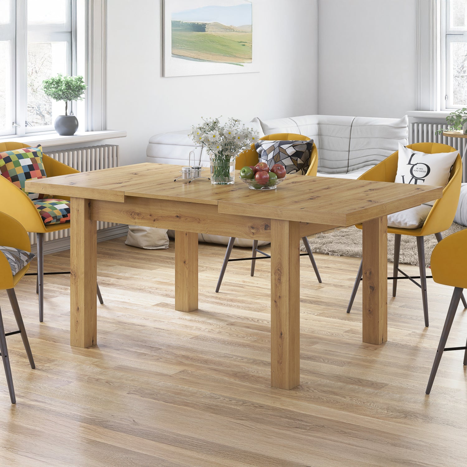 Royal Modern Extendable Dining Table – Oak Artisan