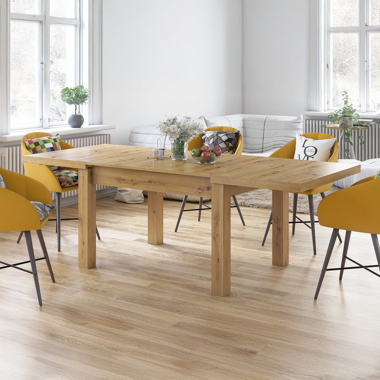 Royal Modern Extendable Dining Table – Oak Artisan