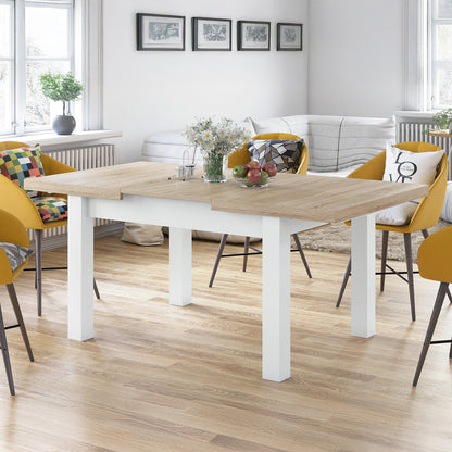 Royal Modern Extendable Dining Table – Oak Sonoma / White