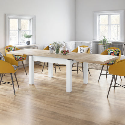 Royal Modern Extendable Dining Table – Oak Sonoma / White