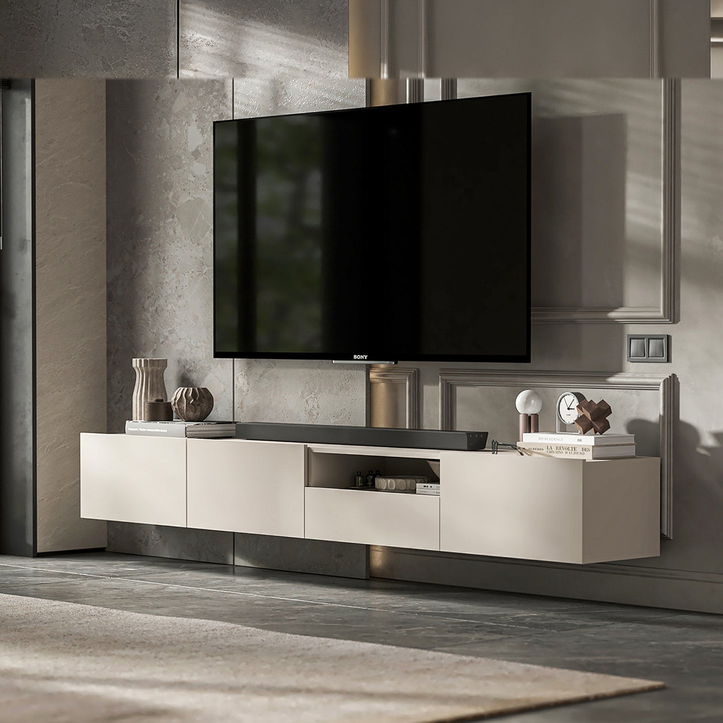 Enjoy 240 Modern Style TV Unit with Storage - Cashmere